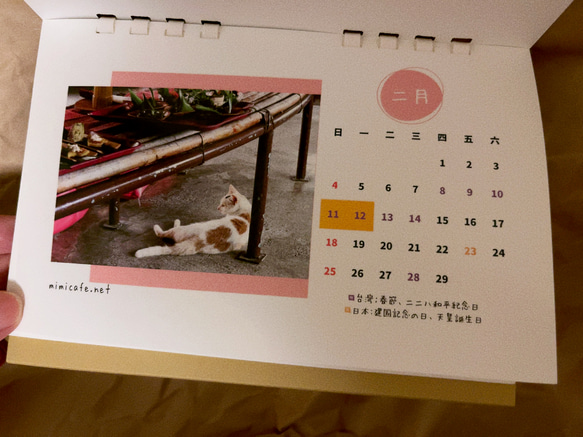たいわんねこカレンダー2024【Sale】 2枚目の画像