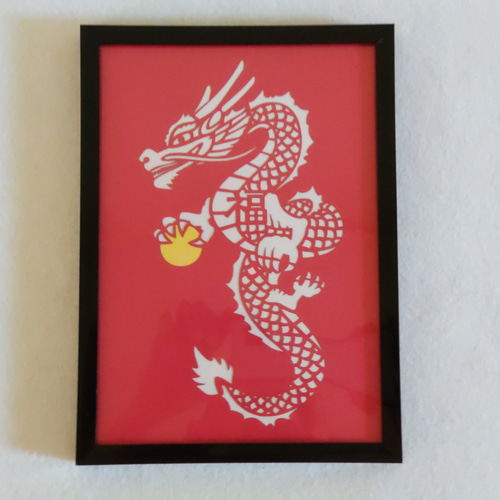 白龍 招福 切り絵（赤） 切り絵 青森ヒバ木工 ARAJIN 通販 16583366