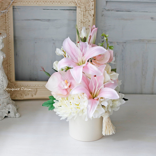 仏花062】お供え花 御供 フラワーアレンジメント 造花 仏壇花 お悔み花