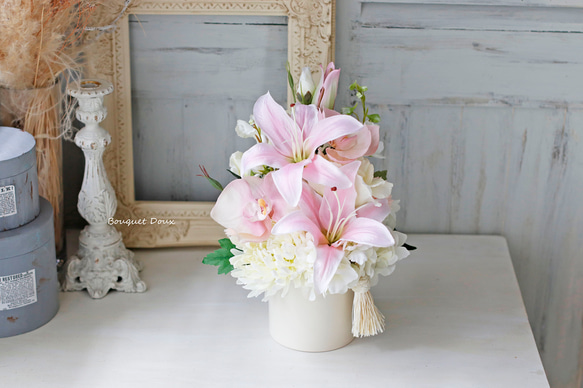 御供え花　造花　仏花　7月No.3アレンジメント 625fac23f3b75ac5b2ce42f4fcda7a