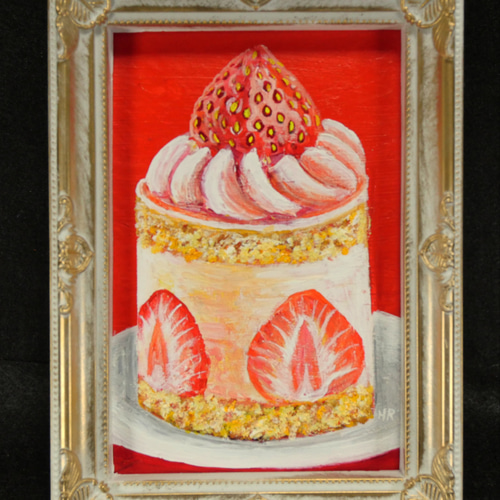油絵 絵画 【ショートケーキ】