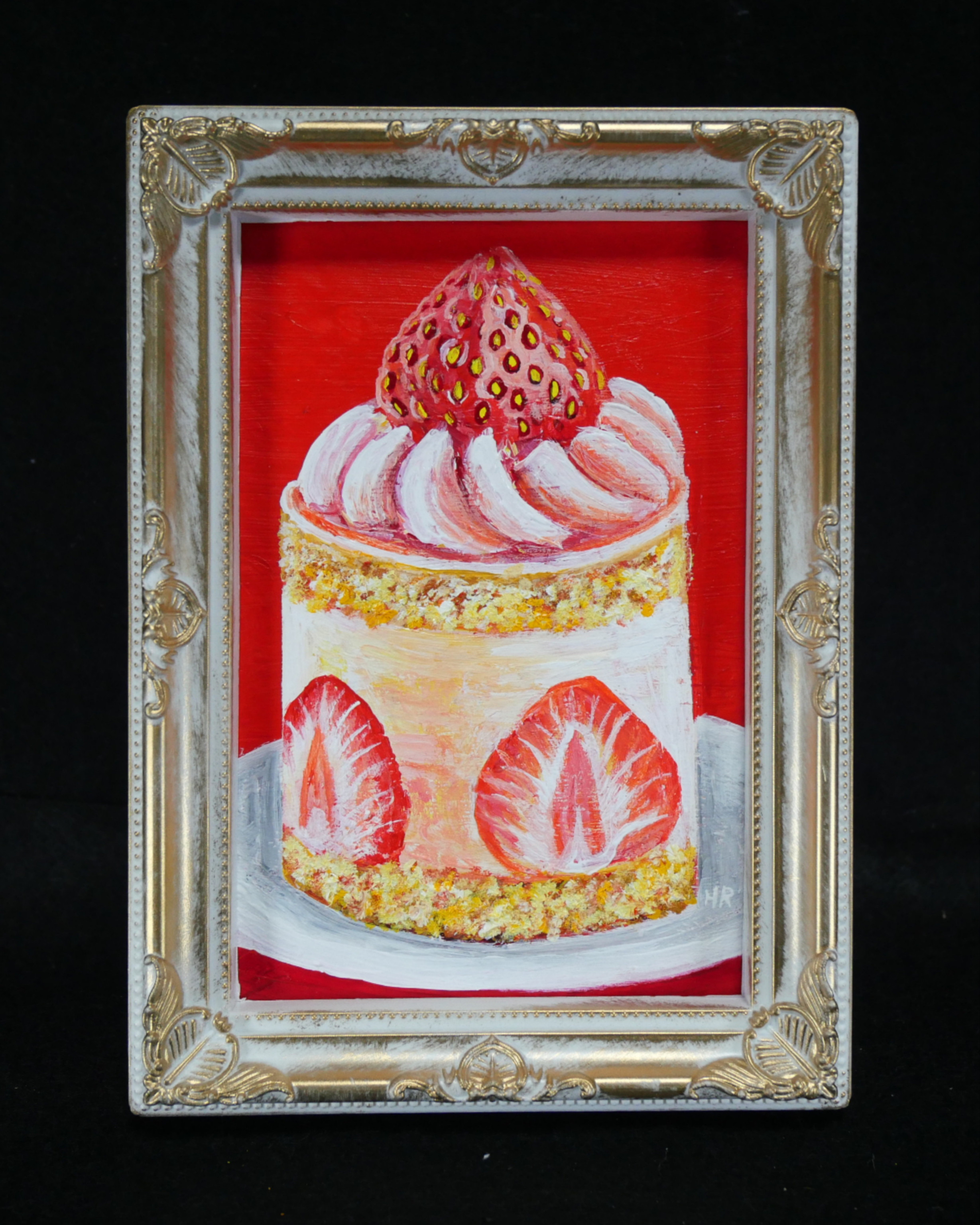 油絵 絵画 【ショートケーキ】 油絵 絵画 【ショートケーキ】 絵画 HR 通販 14956402｜Creema