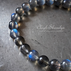 【Labradorite】ラブラドライト｜天然石ブレスレット｜７mm玉サイズ｜曹灰長石｜1点物 4枚目の画像