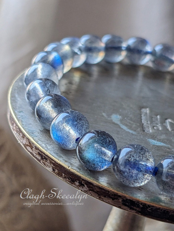 【Labradorite】ラブラドライト｜天然石ブレスレット｜７mm玉サイズ｜曹灰長石｜1点物 9枚目の画像