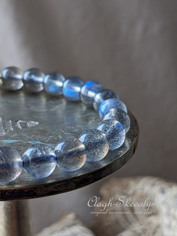 【Labradorite】ラブラドライト｜天然石ブレスレット｜７mm玉サイズ｜曹灰長石｜1点物 11枚目の画像