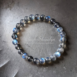 【Labradorite】ラブラドライト｜天然石ブレスレット｜７mm玉サイズ｜曹灰長石｜1点物 2枚目の画像