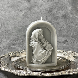マリア母子像 キャンドル（gray） 1枚目の画像