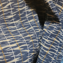 贅沢 360° サーキュラーロングスカート 切り替え 藍色 M～Lサイズ 5枚目の画像