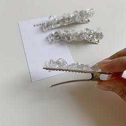 melty crystal head clip (h0032) 4枚目の画像