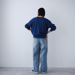 クルーネックニット Little B ブルー(長袖) 8枚目の画像