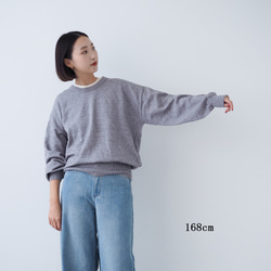 クルーネックニット Little B ブルー(長袖) 4枚目の画像