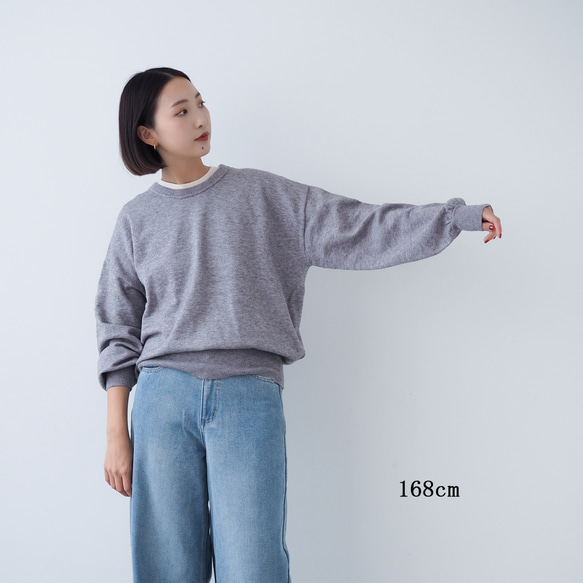 クルーネックニット Little B ブルー(長袖) 4枚目の画像