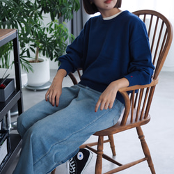 クルーネックニット Little B ブルー(長袖) 3枚目の画像