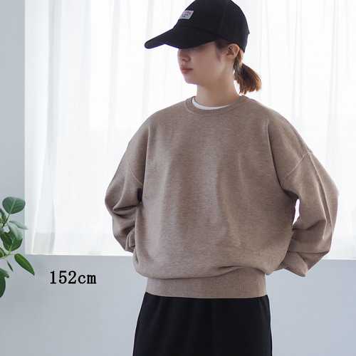 クルーネックニット Little B モカベージュ(長袖) ニット・セーター