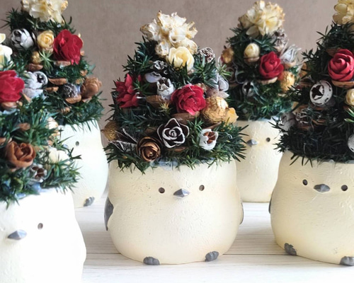 再販×6 ツリーなシマエナガ クリスマスツリー 〈受注制作〉 ドライ