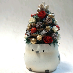 再販×5 ツリーなシマエナガ クリスマスツリー ドライフラワー