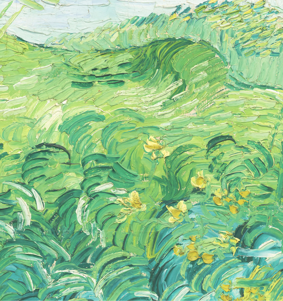 ゴッホ アートポスター グリーン「Green Wheat Fields, Auvers」 インテリアアート 有名絵画 13枚目の画像