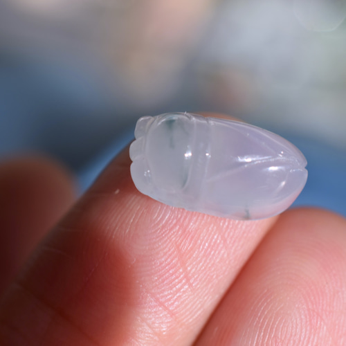 R23-123 ゼミ 宝石質 薄ラベンダー 飄藍花 ミャンマー産 天然 A貨 雫 