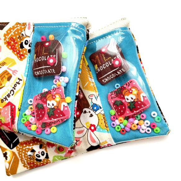 駄菓子屋さんミニポーチ〇１０円チョコ 2枚目の画像