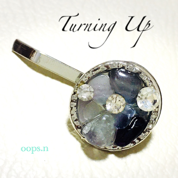 Turning Up.172 フローライト 蛍石 ホタル 天然石 プチ ポニーフック 