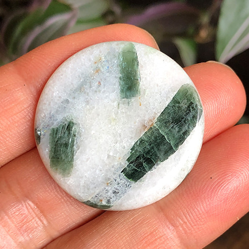 グリーントルマリンインクォーツ 天然石 4387 天然石 Aun planet（発送