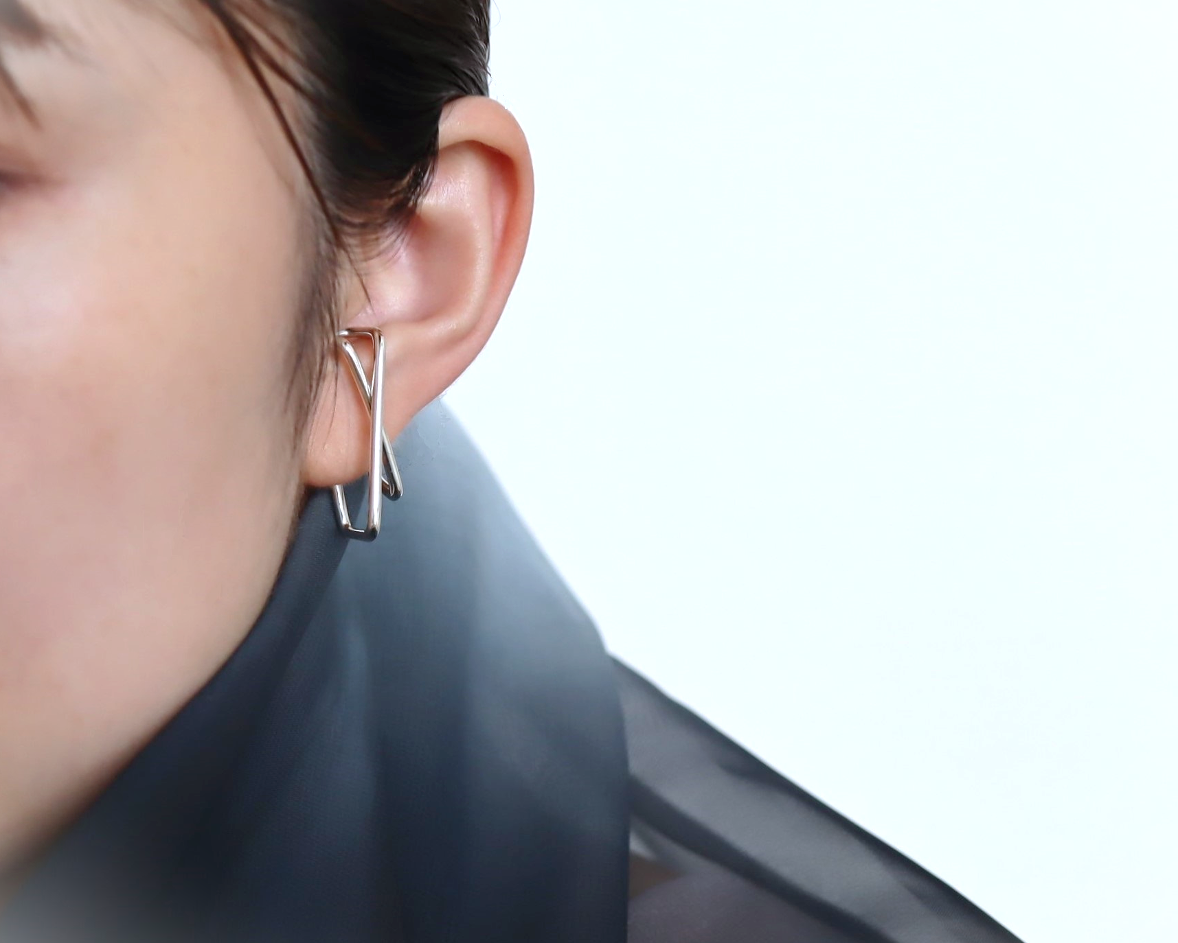 Modernism rectangles　左耳用イヤーカフ