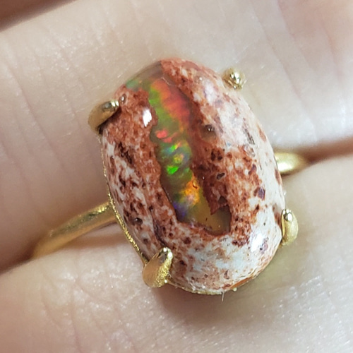 カンテラオパール リング アート作品