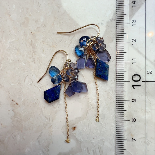 14kgf ピアス カイヤナイト