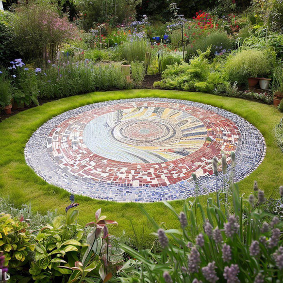 サークルストーン　ガーデンサークル　コンクリート　埋め込み　エントランス　ガーデン　タイル　サークル　レンガ 