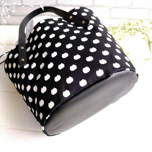 受注製作】ねこたまの巾着マルシェバッグ トートバッグ プロフ必読