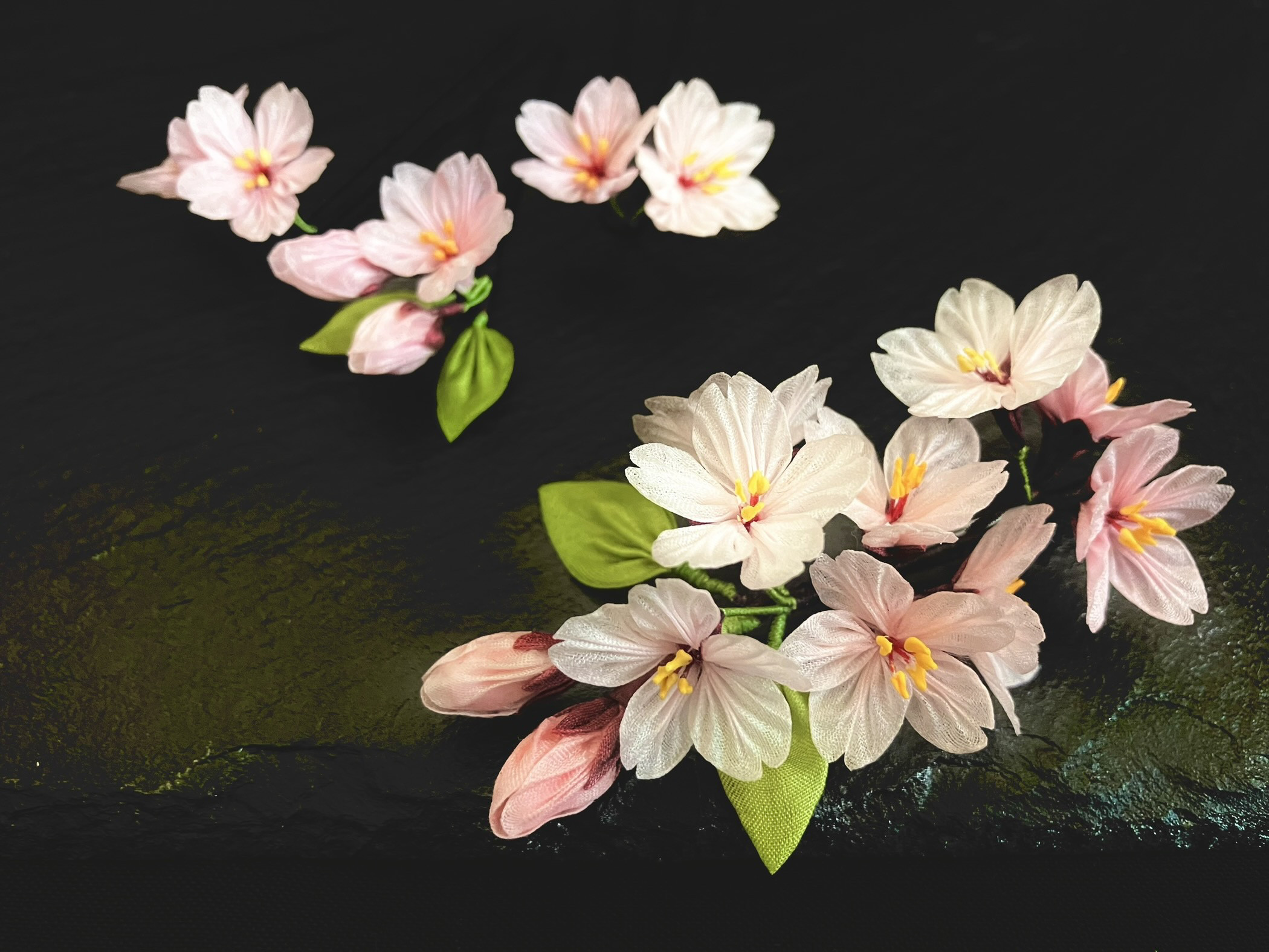 【桜 〜ほのか〜】つまみ細工　髪飾り　コーム　結婚式　七五三　卒業式　成人式　袴