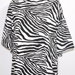 Zebra Pattern Big T-shirts 半袖Ｔシャツ ブラック 黒 ストリート 6枚目の画像