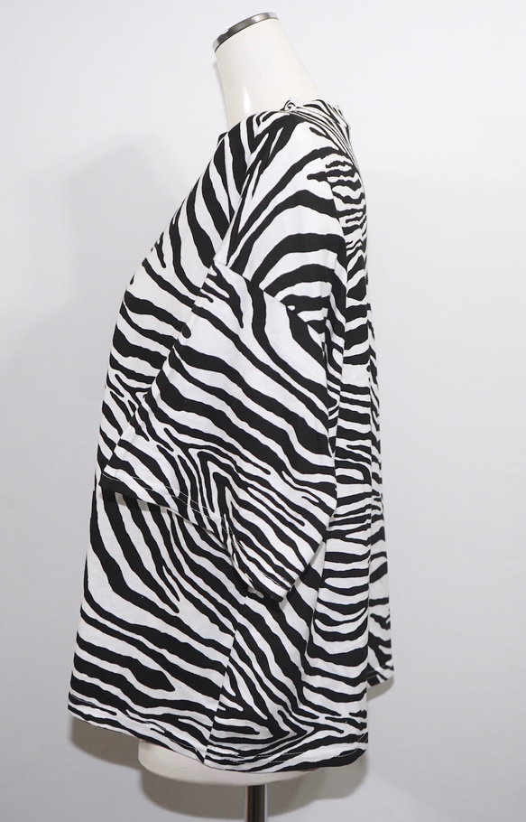 Zebra Pattern Big T-shirts 半袖Ｔシャツ ブラック 黒 ストリート 7枚目の画像