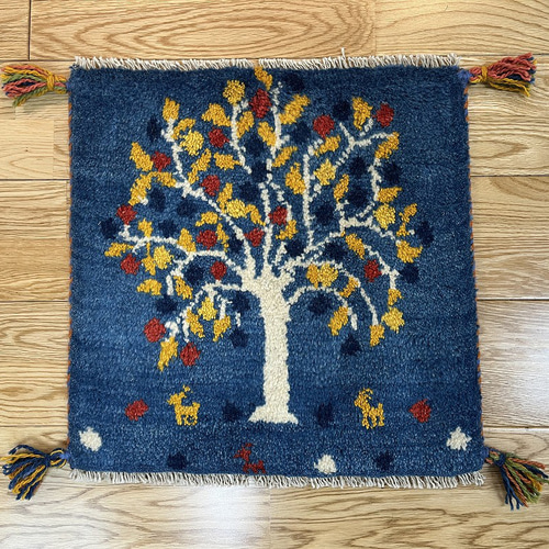 ペルシャ絨毯ギャッベ43cmx36cm カシュガイ族のギャッベミニ絨毯 ペルシャ絨毯ギャッベ42cmx39cm カシュガイ族のギャッベミニ絨毯