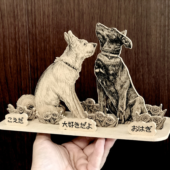 人物とペットのオーダー受付中　女性と黒猫 原画　ミニ絵画　おまけフレーム付き Amazon.co.jp: 絵画 現代アート 黒猫と少女 榎本早織 額入り