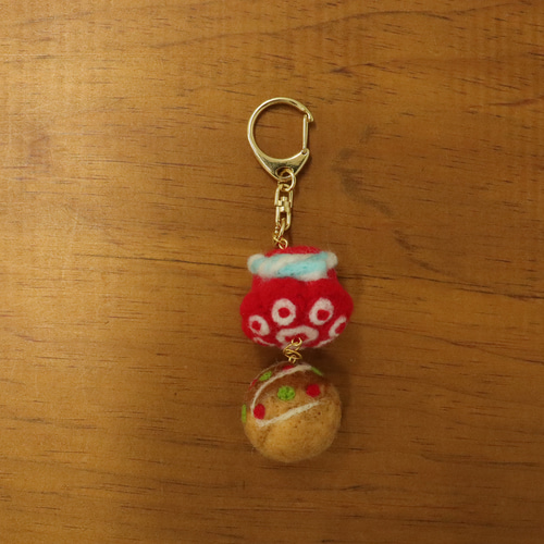 オーダー受付中❤️羊毛フェルト　たこ焼きNO2 オーダー受付中❤️羊毛フェルト たこ焼きNO2