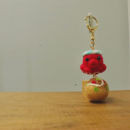 オーダー受付中❤️羊毛フェルト　たこ焼きNO2 オーダー受付中❤️羊毛フェルト たこ焼きNO2