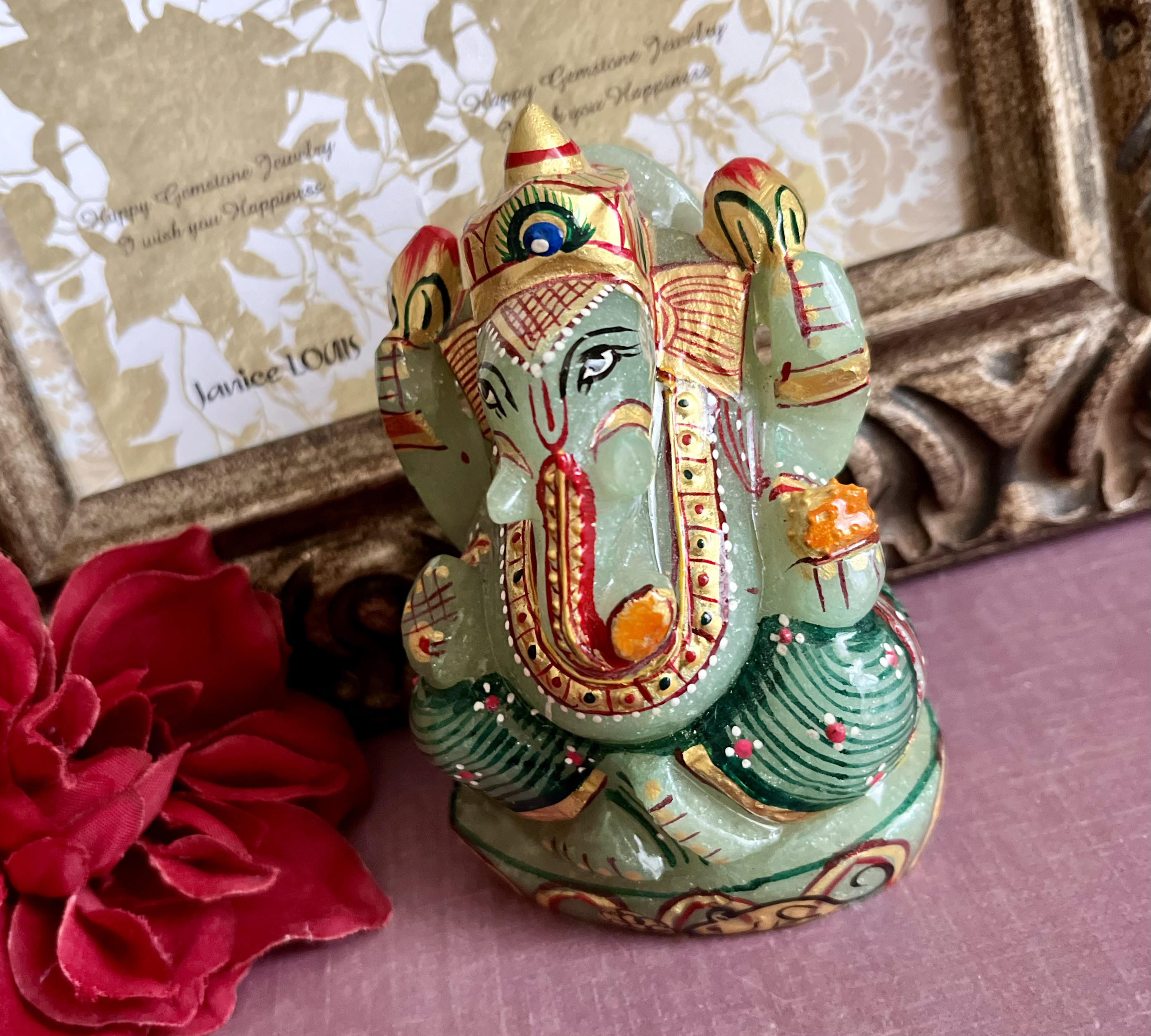 ☆特選オンリー1☆夢を叶える象【ブラウンアベンチュリン極上手彫り