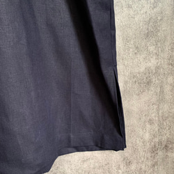 リネンプルオーバー　ダークネイビー　Linen pullover 10枚目の画像