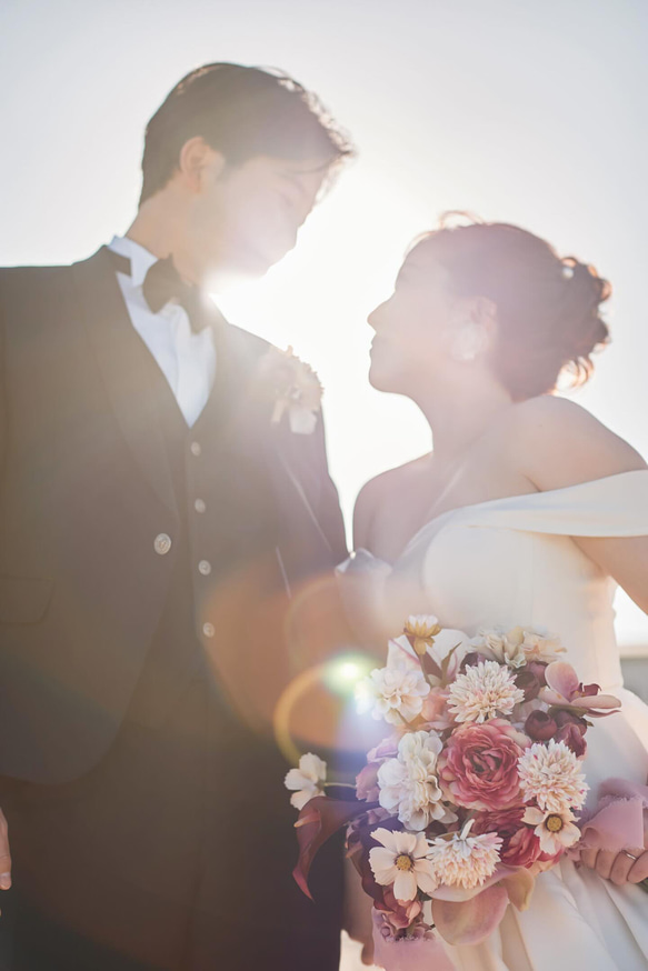 ［wedding］ウェディングブーケ オーダーメイドブーケ ドライフラワーブーケ 造花ブーケ 結婚式 前撮りブーケ 15枚目の画像