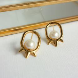 【受注制作】STUDS PIERCED EARRINGS スタッドピアス 【No.1】 6枚目の画像