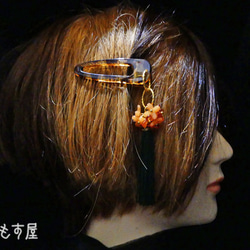 金木犀（きんもくせい）のヘアクリップ　A 3枚目の画像