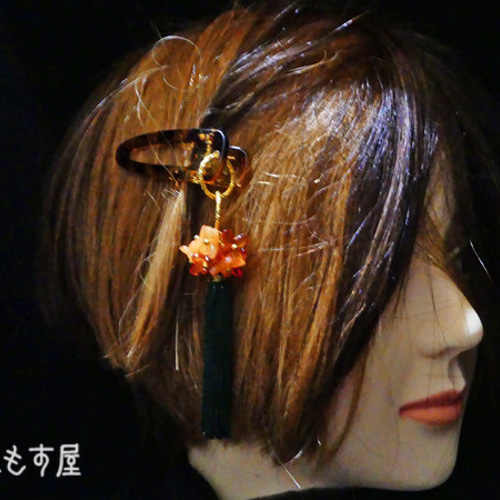金木犀（きんもくせい）のヘアクリップ A ヘアクリップ・バナナ