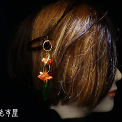 金木犀（きんもくせい）のヘアクリップ　B 3枚目の画像