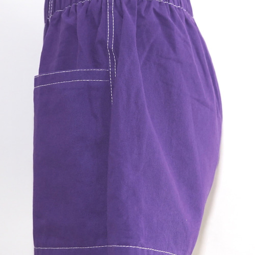 White Stitch A-Line Short Pants (purple) ショートパンツ
