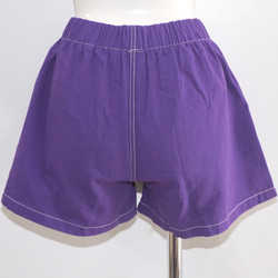 White Stitch A-Line Short Pants (purple) ショートパンツ パープル ストリート 6枚目の画像