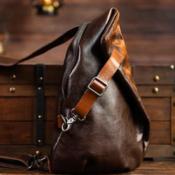 早割5%OFF ボディバッグ チェストバッグ 本革 ヴィンテージ 大容量 斜めがけかばん メンズカジュアル 11枚目の画像