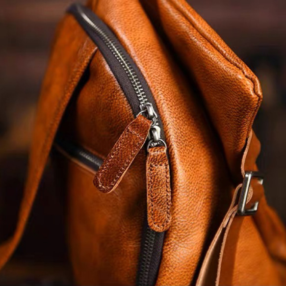 早割5%OFF ボディバッグ チェストバッグ 本革 ヴィンテージ 大容量 斜めがけかばん メンズカジュアル 10枚目の画像