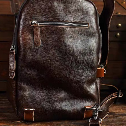 早割5%OFF ボディバッグ チェストバッグ 本革 ヴィンテージ 大容量 斜