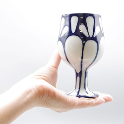 ワイングラス 酒器 おしゃれ 陶器 「ワインカップ」 手作り 砥部焼 窯元 器工房 巳 mi-109 6枚目の画像